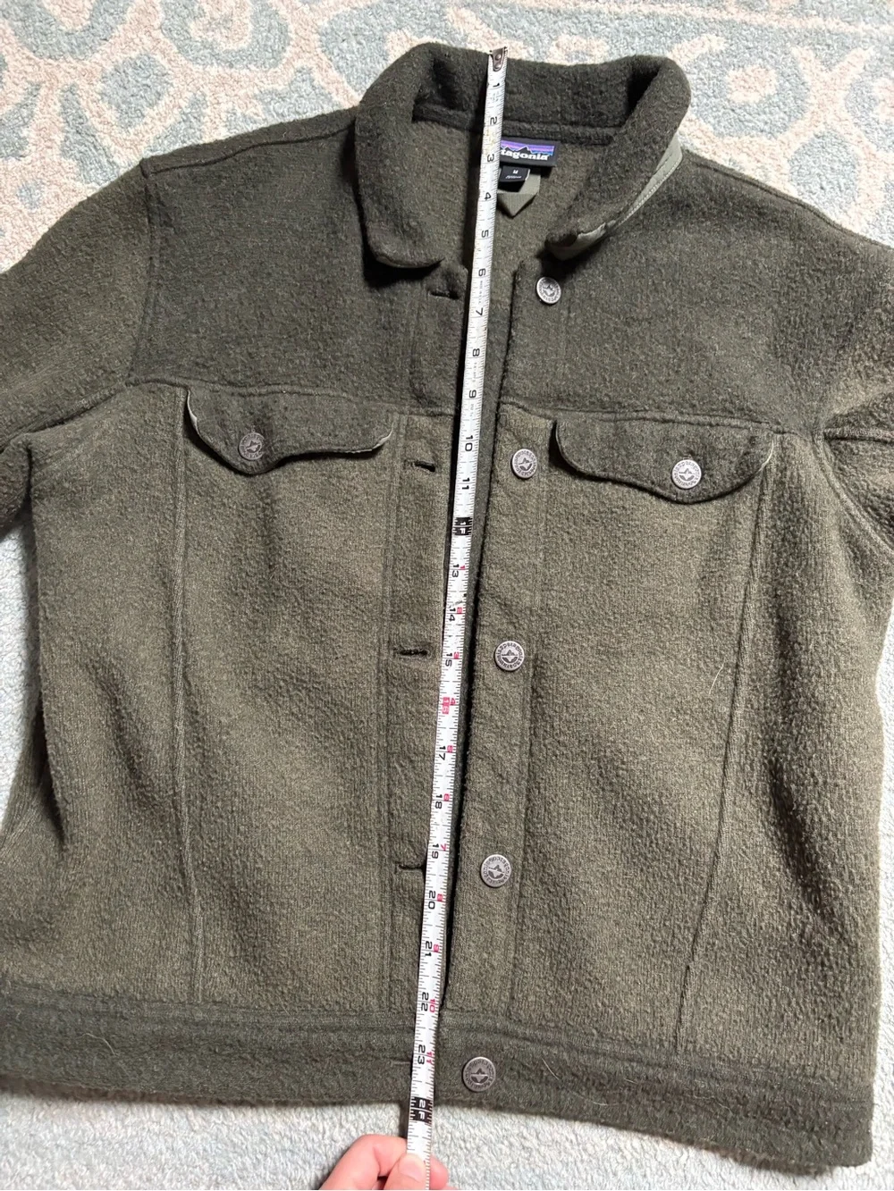 Patagonia Dark Olive Wool Jacket - Picture 4 of 6